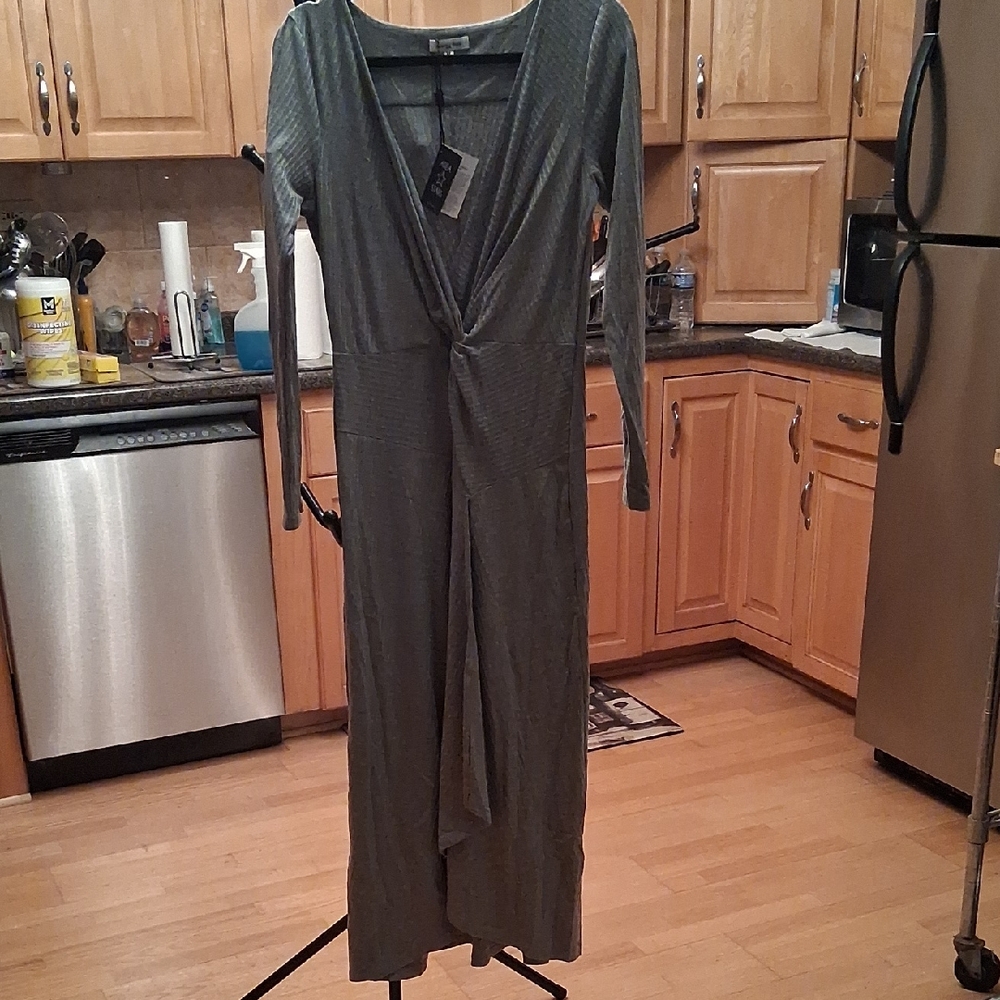 Elegant Gray Maxi Dress By Area Stars